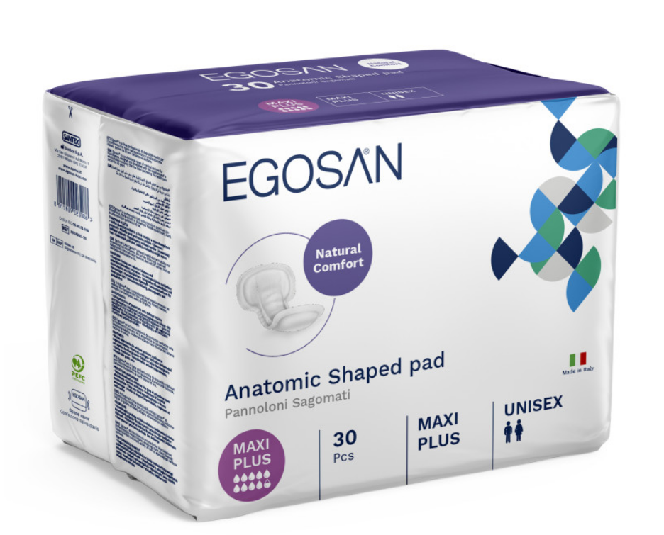 Egosan Anatomic anatoomilise kujuga hingav vormmähe täiskasvanutele, Maxi Plus, N30, imavus 2950 ml